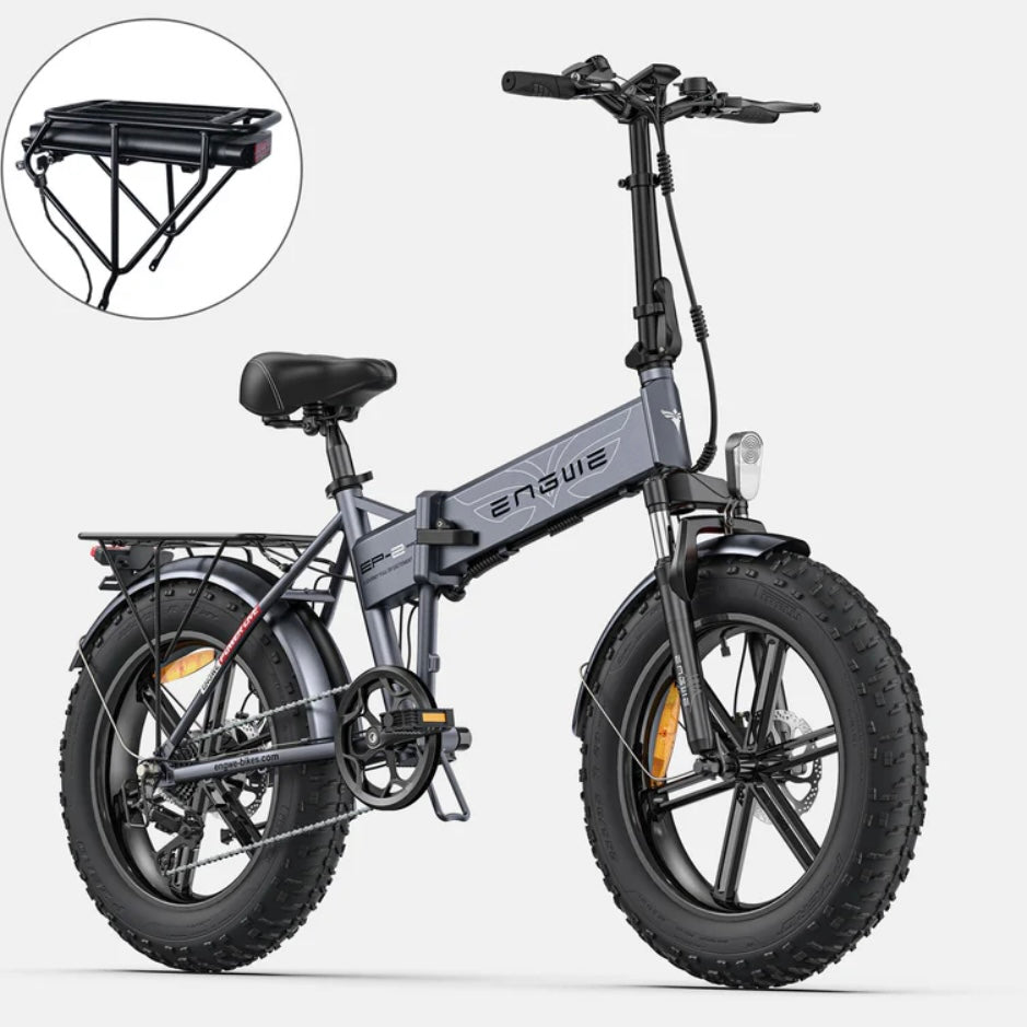 EP-2 Pro: 250W Legal Folding Electric Bike with 20*4.0 Tires and Up to 100KM Range 