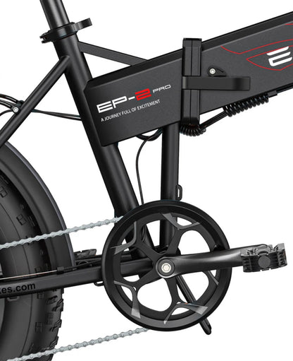 EP-2 Pro: Bicicletta Elettrica Pieghevole 250W Legale con Pneumatici 20*4.0 e Autonomia Fino a 100KM